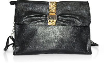 

Fabfashion Women Formal Black Leatherette Sling Bag