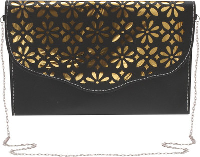 

StyleSaga Girls Casual Black Leatherette Sling Bag