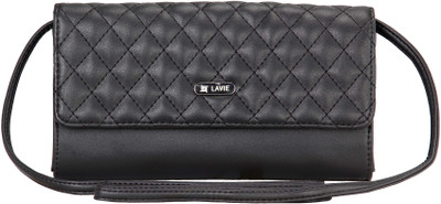 

Lavie Women Casual Black Leatherette Sling Bag