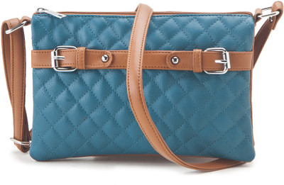 

Falah Bag Works Women Casual Blue PU Sling Bag