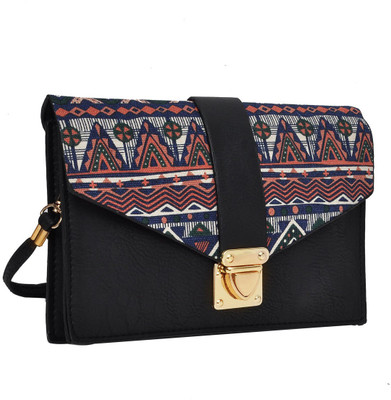 

Hawai Women Evening/Party Black PU Sling Bag