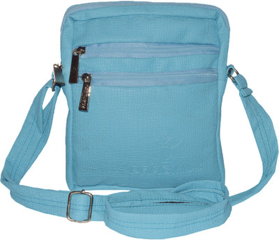 

Pragmus Girls Casual Blue Leatherette Sling Bag