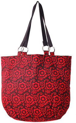 

Bag Factory Girls Casual Red, Black Canvas Shoulder Bag, Black;red