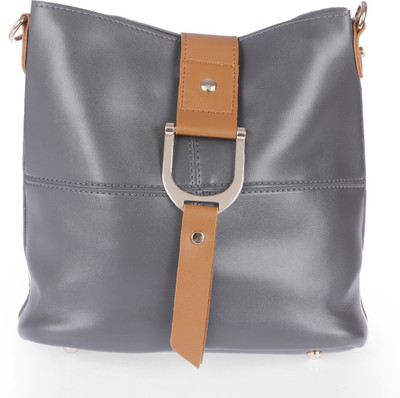 

Fur Jaden Women Casual Grey PU Sling Bag