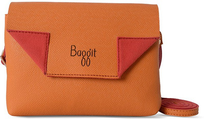 

Baggit Women Orange PU Sling Bag