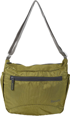 

Bendly Men & Women Casual Green Nylon Sling Bag
