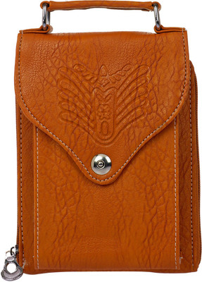 

JG Shoppe Men & Women Casual Tan Polyester Sling Bag