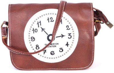 

Bags Craze Women Formal Brown PU Sling Bag