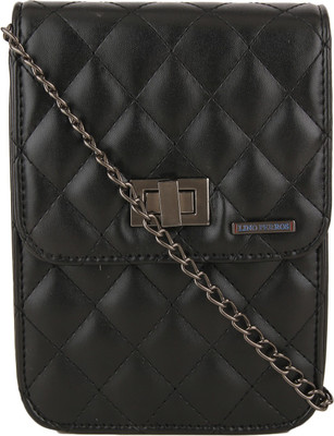 

Lino Perros Women Casual Black Leatherette Sling Bag