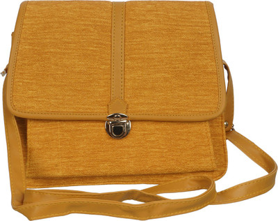 

Belladona Girls Casual Yellow PU Sling Bag