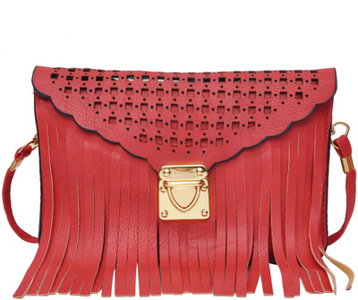 

Hawai Women Evening/Party Red PU Sling Bag