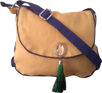 

Fly Angels Women Casual Yellow Canvas Shoulder Bag