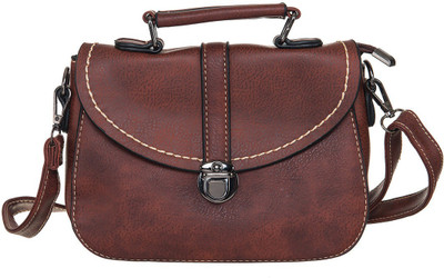 

Peaubella Girls Casual Brown Leatherette Sling Bag