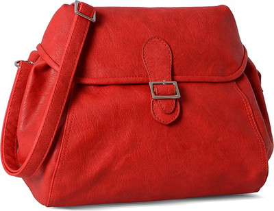 

Baggit Women Casual Red Leatherette Sling Bag