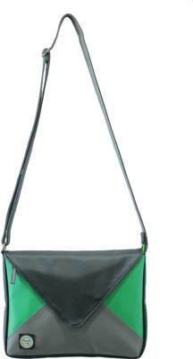 

Anekaant Women Casual Black, Grey, Green PU Sling Bag, Black;green;grey
