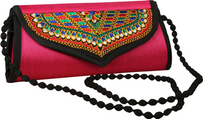 

Cay Women Casual Pink Silk Sling Bag