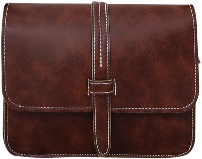 

Heels & Handles Women Casual Brown Leatherette Sling Bag