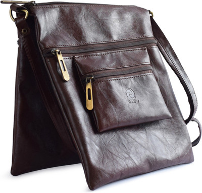 

Ochre Girls Casual Brown Leatherette Sling Bag