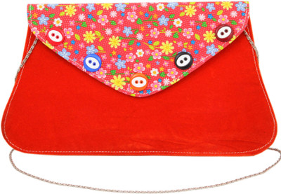 

Sanjog Women Evening/Party Red Velvet Sling Bag