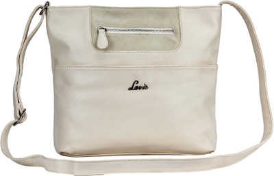 

Lavie Women Formal Beige PU Sling Bag
