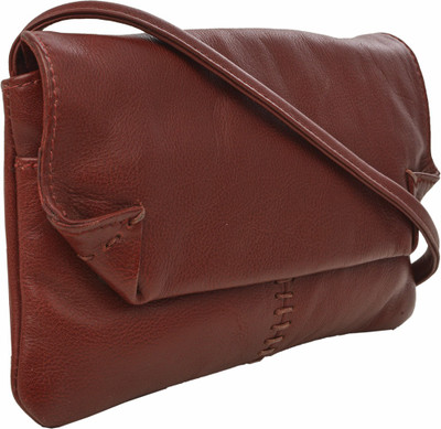 

Hidesign Women Formal Red Genuine Leather Sling Bag