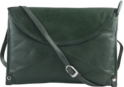

Kara Women Casual Green Genuine Leather Sling Bag