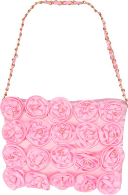 

Cutecumber Girls Casual Pink Satin Sling Bag
