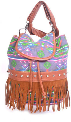 

Frosty Fashion Women Casual Blue Cotton Sling Bag