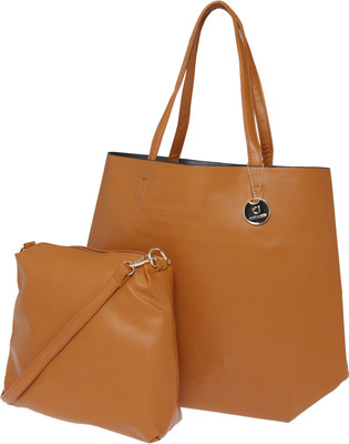 

Fur Jaden Women Casual Tan PU Tote