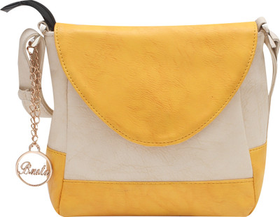 

BUSTA Girls Casual Yellow PU Sling Bag