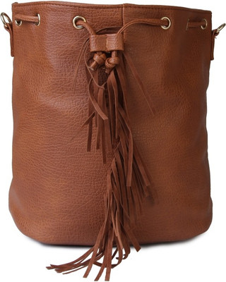 

Kleio Women Casual Tan Leatherette Sling Bag