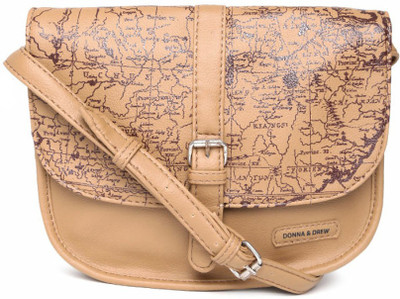 

Donna & Drew Women Casual Tan PU Sling Bag