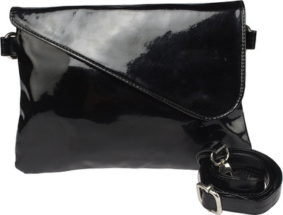 

Feliza Women Evening/Party Black Leatherette Sling Bag