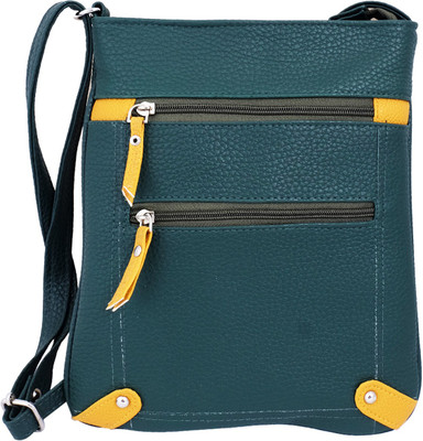 

Super Drool Women Casual Green PU Sling Bag
