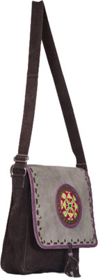 

Jaipur Textiles Hub Women Casual Brown Cotton Sling Bag