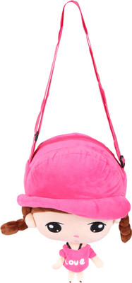 

FabSeasons Girls Casual Pink, White Cotton Sling Bag