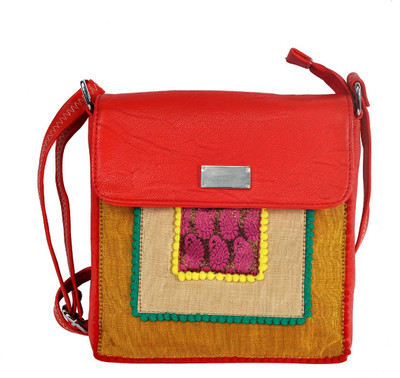 

Hawai Women Casual Red PU Sling Bag