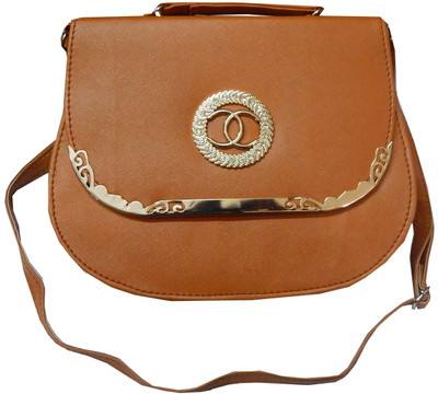 

Navaksha Women Brown PU Sling Bag