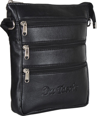 

Da Tasche Boys Casual Black Leatherette Sling Bag