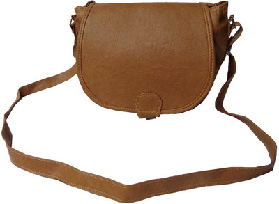 

Good Life Stuff Women Casual Tan Leatherette Sling Bag