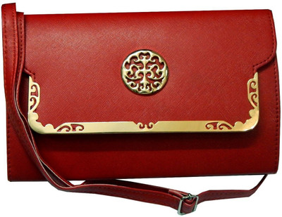 

Navaksha Women Red PU Sling Bag