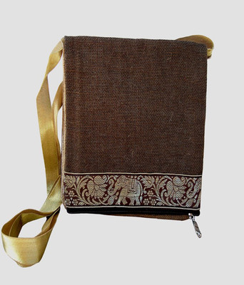 

Nafees Girls Casual Brown Jute Sling Bag