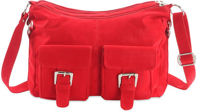 

Goodwill Leather Art Women Casual Red PU Sling Bag