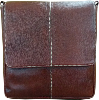 

Tan Ritcher Men Formal Brown Genuine Leather Sling Bag