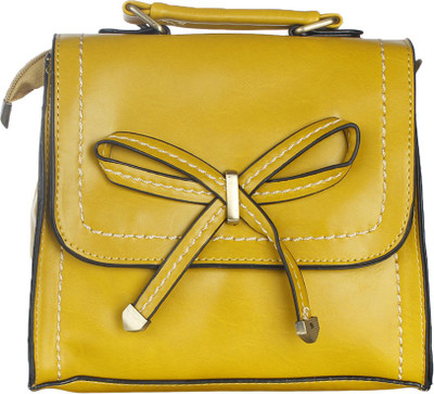 

Riti Women Casual Yellow PU Sling Bag