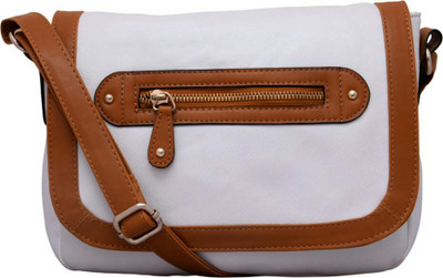 

Ayeshu Girls Casual White PU Sling Bag