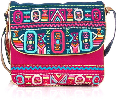 

Shaun Design Women Multicolor Canvas Sling Bag