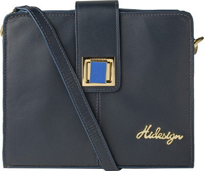 

Hidesign Women Formal Blue Genuine Leather Sling Bag