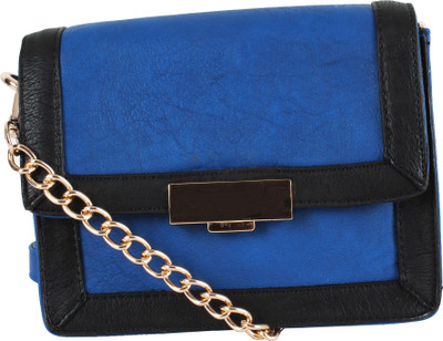 

Kalon Women Evening/Party Blue PU Sling Bag