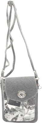 Bagathon India Women Casual Grey Canvas Sling Bag